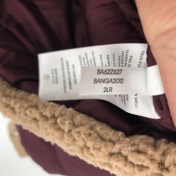 BASS OUTDOOR Womens Sherpa Puffer Jacket XS Tan Red Zip-up Quilted NWT - Picture 9 of 9